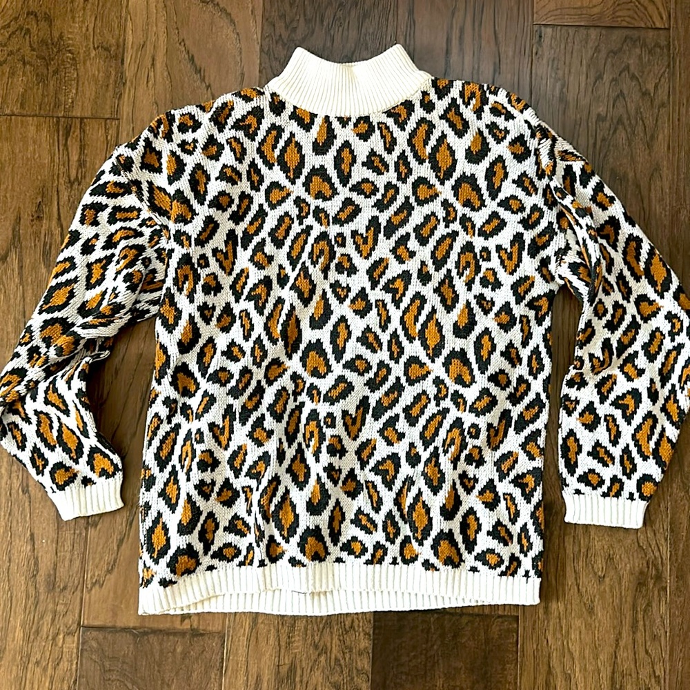 Rare! Vintage Babette and partners mock neck 100% cotton sweater size medium